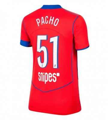 Paris Saint-Germain Willian Pacho #51 Tercera Equipación Mujer 2025-26 Manga Corta